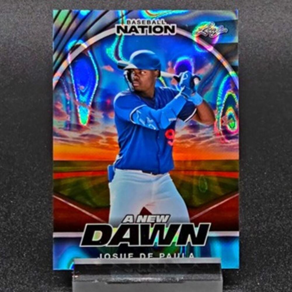 Josue De Paula 2/3 New Dawn Blue Ray Wave Refractor Dodgers Top Prospect